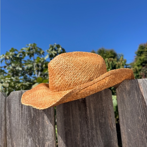 Scala Women’s Light Brown Straw Coastal Cowgirl Boho Beach Festival Cowboy Hat - Picture 1 of 4
